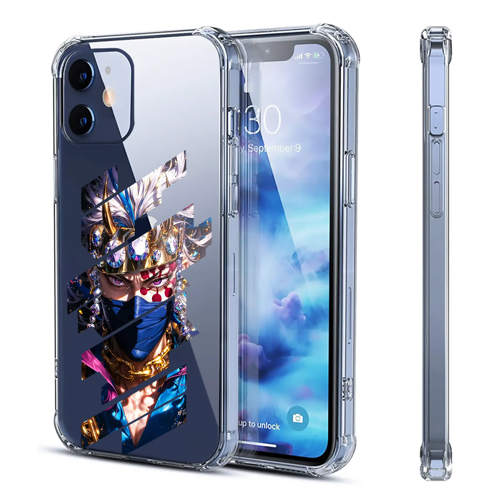 鬼滅の刃 グッズ,宇髄 天元 - IPhone 12シリーズ対応 ・ 透明スマホケース ・ クリアソフトケース ・ TPU素材 ・ 耐衝撃 ・ 高密着 ・ 防汚 防指紋 ・ 簡単着脱